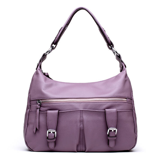 Bolsa Mensajera de Cuero Premium con Pliegues - Gran Capacidad para Mujer - Image 6