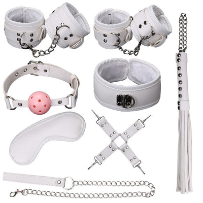 Set de Entrenamiento Íntimo 7 Piezas con Esposas de Cuero y Accesorios - Image 5