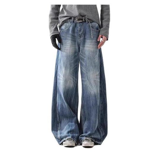 Jeans Hombre Lavado Clásico con Rayas Relámpago - Primavera Otoño - Image 5