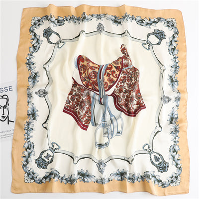 Pañuelo de Seda Simulada Versátil para Mujer - Image 12