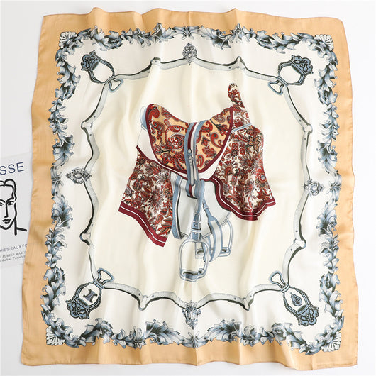 Pañuelo de Seda Simulada Versátil para Mujer - Image 12