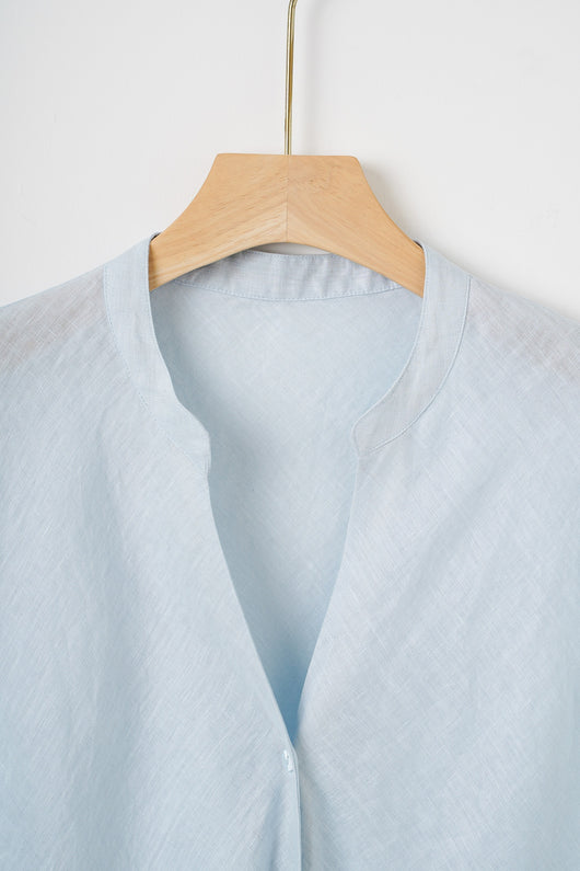 Blusa Lino Puro Cuello V Sin Mangas - Estilo Old Money Minimalista - Image 18