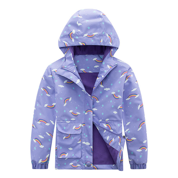 Abrigo Impermeable para Niños con Forro Polar y Diseño Camuflaje