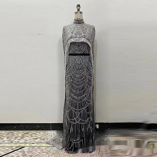 Vestido de Fiesta con Bordado de Perlas - Image 18