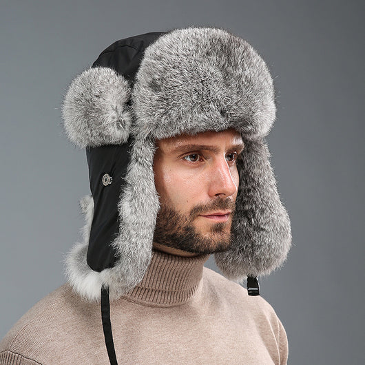 Gorro Térmico Unisex de Piel de Conejo con Protección Auditiva para Clima Frío - Image 3