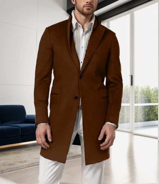 Abrigo de Lana Estilo Británico Largo para Hombre - Image 14