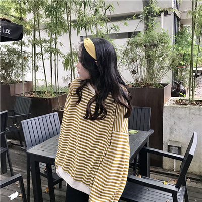 Camisa Oversized a Rayas de Manga Larga Suelta - Image 12