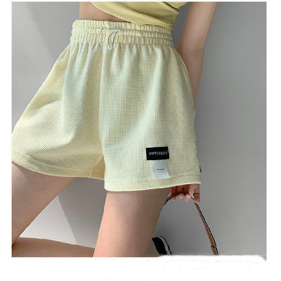 Shorts Deportivos de Cintura Alta con Letras y Cordón Ajustable para Mujer - Image 6