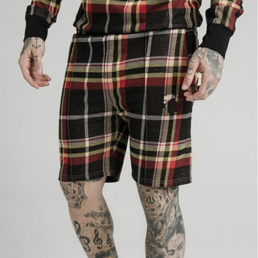 Pantalones Cortos Casuales a Rayas para Hombre - Corte Recto y Ajustado - Image 7