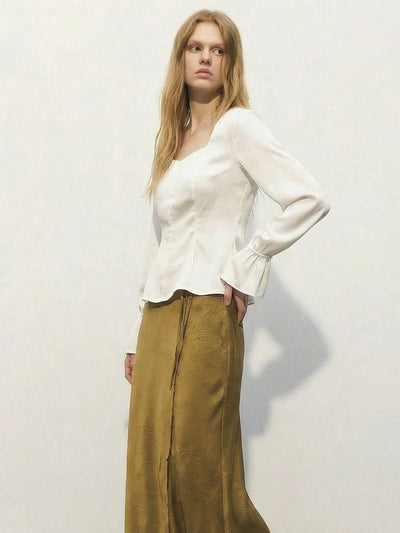 Blusa Cuello U con Mangas Abullonadas - Image 8