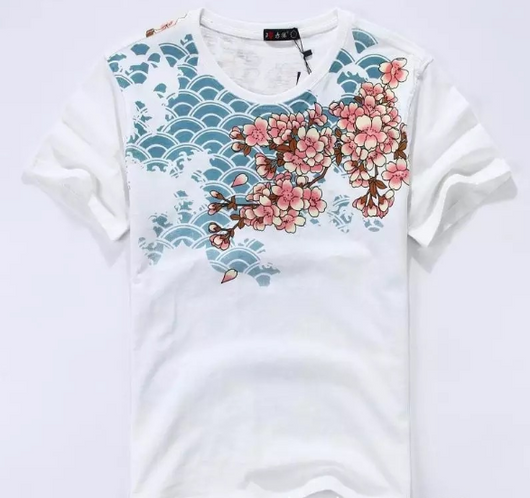 Camiseta Dragón Carpa Bordado Chino - Manga Corta - Image 14