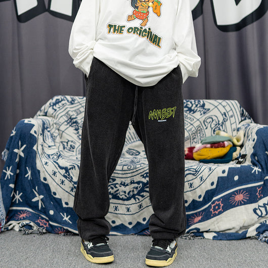 Pantalones Deportivos Estilo Vintage con Estampado y Pierna Ancha - Image 4
