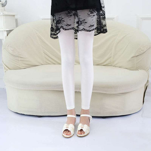 Leggings Niña Verano Modal Delgado Pantalón 3/4 Elástico Talla Grande - Image 8