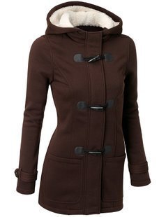 Abrigo de Lana con Capucha y Doble Botón para Mujer - Image 6