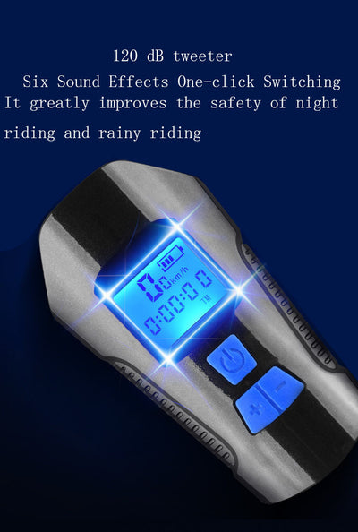 Luz Frontal para Bicicleta USB con Altavoz y Velocímetro - Image 43