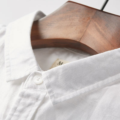 Camisa Casual de Lino con Cuello Cuadrado - Manga Corta Verano - Image 14