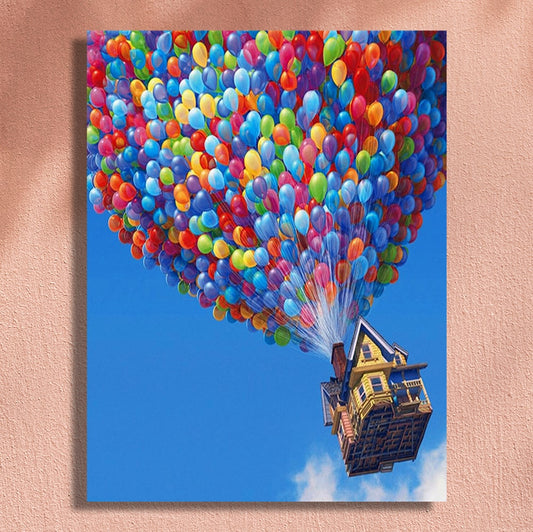 Cuadro de Pintura al Óleo Digital Globo Aerostático