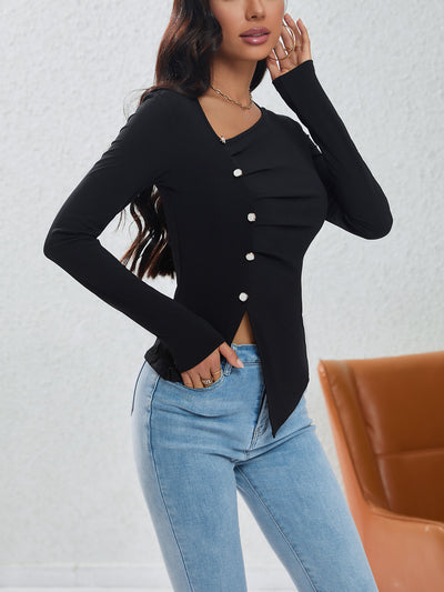 Blusa con Botones Asimétricos de Diseño Sofisticado - Image 13