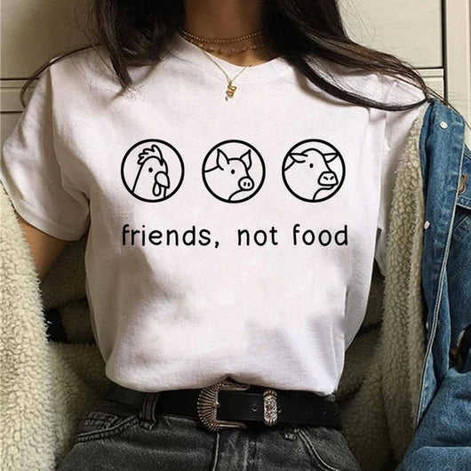Playera Unisex con Estampado Cute de Cerdito Vegetariano - Image 16