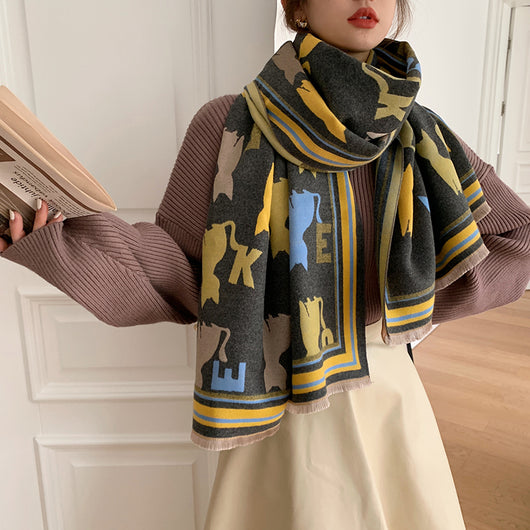 Pashmina Geométrica de Imitación Cashmere para Mujer - Image 20