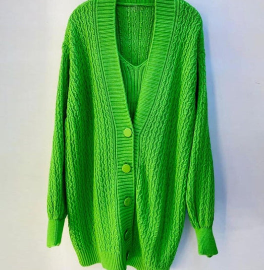 Conjunto Elegante: Blazer Monopecho y Vestido Suéter Camisola - Image 2