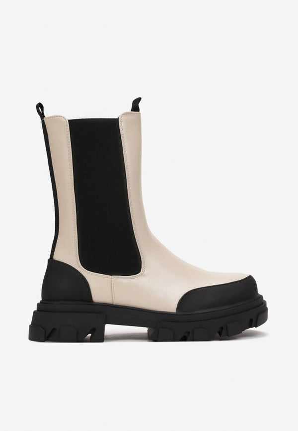 Botas Cortas Mujer con Suela Gruesa y Costuras Reforzadas
