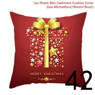 Funda de Almohada Navideña con Estampado Santa para Decoración del Hogar - Image 80