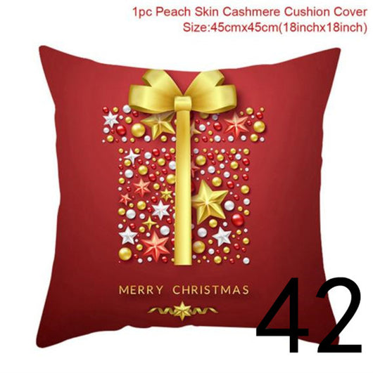 Funda de Almohada Navideña con Estampado Santa para Decoración del Hogar - Image 80