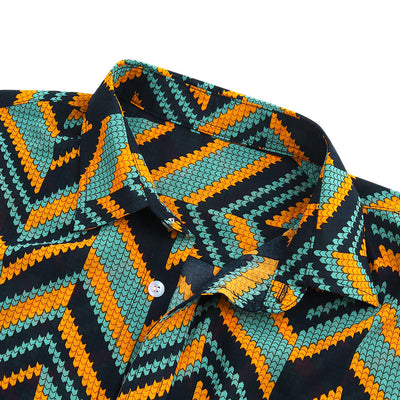 Camisa Casual Hombre Bloques de Color - Tela Mixta Transpirable - Image 4
