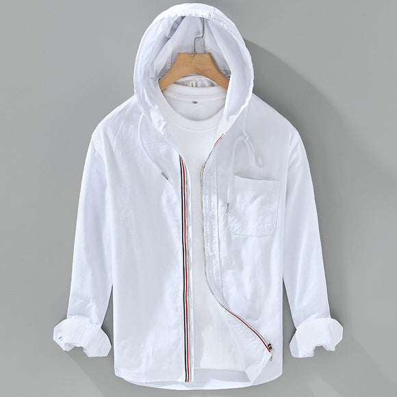 Chamarra Sudadera con Capucha de Algodón - Estilo Casual Americano para Hombre