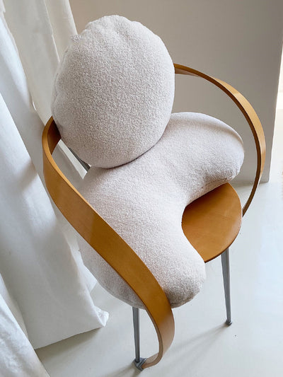 Almohada de Terciopelo Suave Cordero Toffee Blanco con Núcleo Reforzado - Image 11