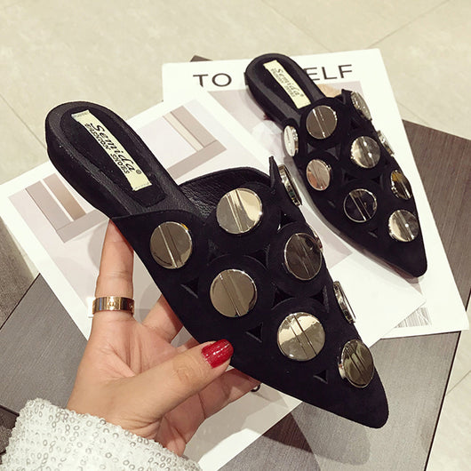 Sandalias Planas Elegantes con Punta Afilada para Mujer - Image 3
