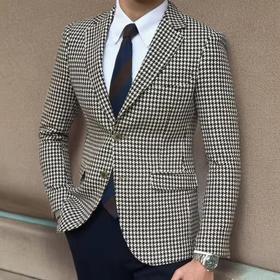 Traje Slim Fit Entallado con Patrón Pata de Gallo - Image 8