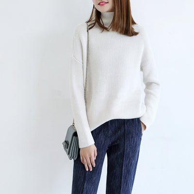 Suéter Tejido de Manga Larga Oversized con Diseño Minimalista - Image 13