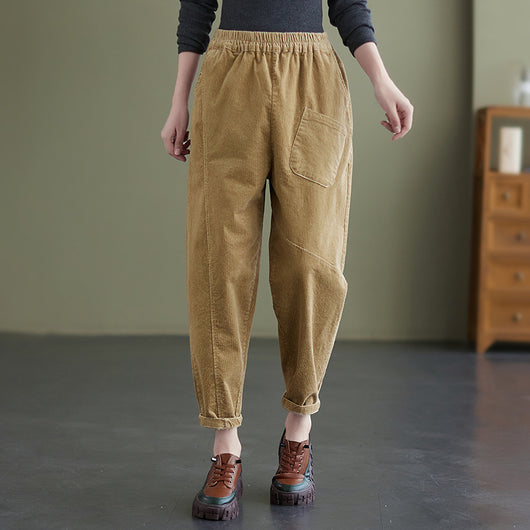 Pantalones Casual de Pana Slim Fit Multiuso - Image 8