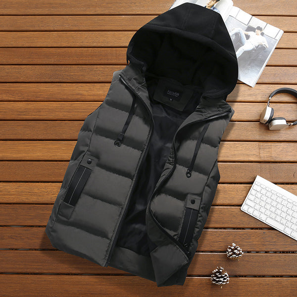 Chaleco Deportivo Hombre con Capucha Desmontable - Image 3
