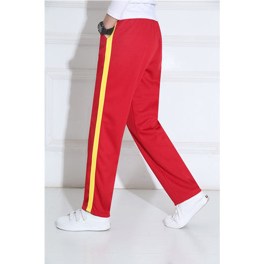Pantalones de Uniforme Escolar Azul Marino con Rayas Amarillas Ancho - Image 9