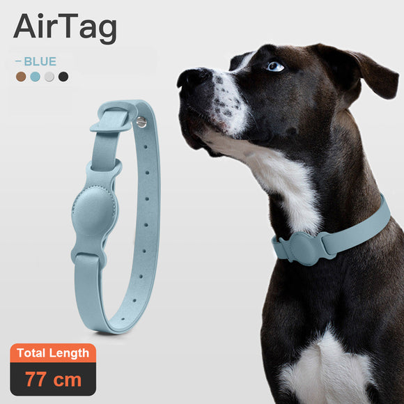 Funda Protectora de Cuero con Dispositivo Localizador para Collar de Gatos y Perros
