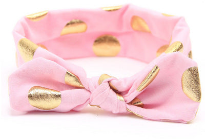 Diadema Infantil Bronce con Orejas de Conejo y Lunares - Image 21