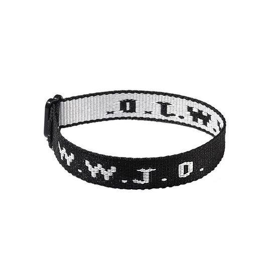Pulsera Ajustable con Cinta Jacquard Estampada WWJD Unisex - Image 6