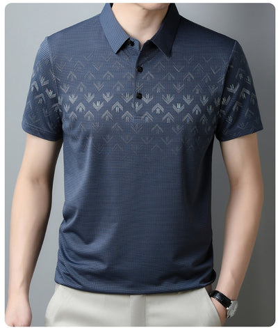Polo Ejecutivo Ice Silk Manga Corta para Hombre - Secado Rápido y Estilo Business Casual - Image 13