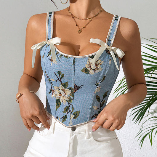 Chaleco Vintage Floral Estilo Europeo y Francés - Image 25