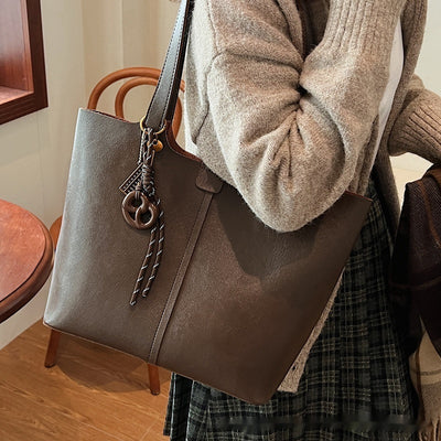 Bolsa Tote Retro Texturizada de Gran Capacidad para el Hombro - Image 16