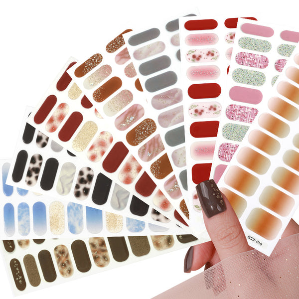 Stickers de Uñas de Gel Coreano Mariposa Bronceado Resistente al Agua con Luz UV