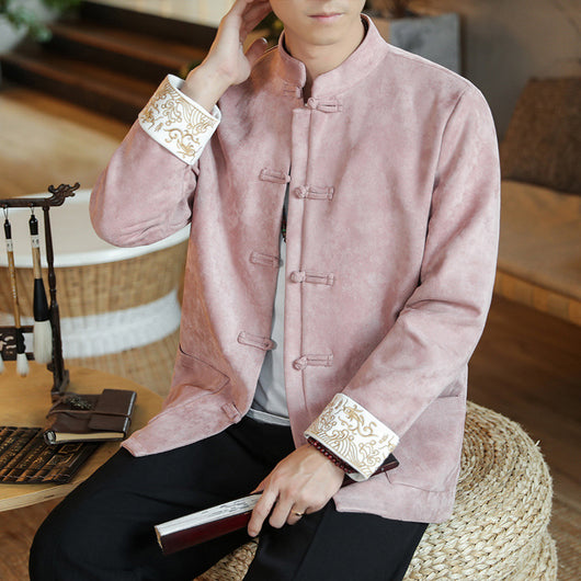 Chaqueta Hanfu Buddha Estilo Chino Retro para Hombre - Image 16