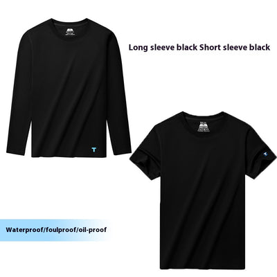 Camiseta Básica Antitinción de Algodón Xinjiang para Hombre - Image 9