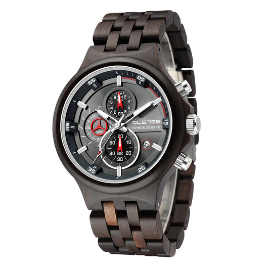 Reloj Deportivo de Madera para Hombre - Cuarzo Elegante - Image 4