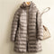 Chaqueta Acolchada Ligera Desmontable con Gorro para Mujer