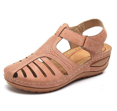 Sandalias Wedge Talla Grande con Velcro y Punta Redonda - Image 7