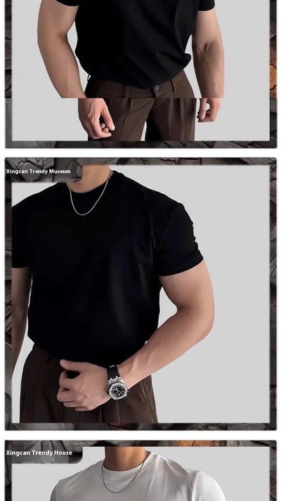 Camiseta Deportiva Manga Corta para Hombre - Ajuste Ceñido - Image 14